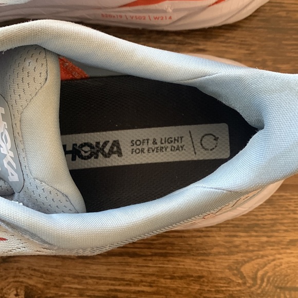 Hoka Clifton 8 Sneakers Woman's Size 9.5 B Running Shoes Trainers Light Blue - Picture 5 of 12